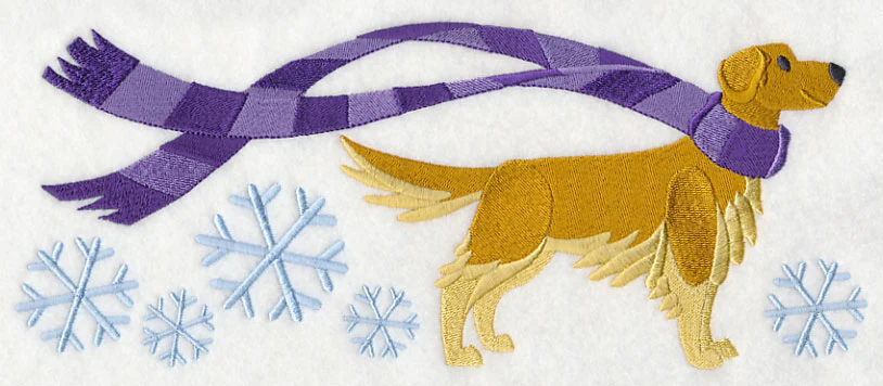 Wrapped Up in Winter Golden Retriever - Image 5
