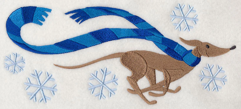 Wrapped Up in Winter Greyhound