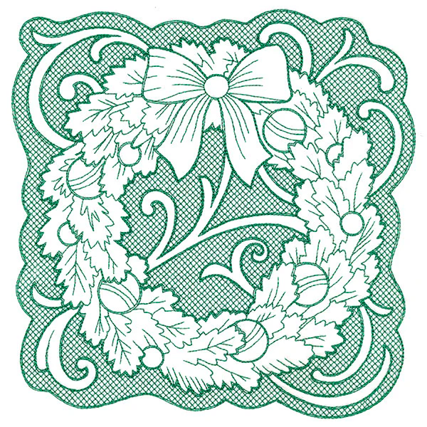 Wreath of Christmas Square (Trapunto) - Image 5