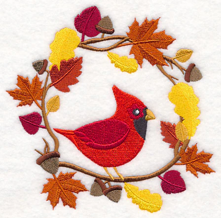 Wreathed in Autumn Cardinal - Image 3