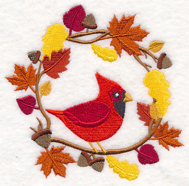 Wreathed in Autumn Cardinal - Image 4