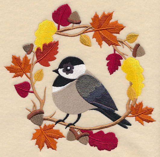 Wreathed in Autumn Chickadee - Image 2