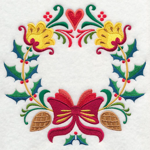 Wreathed in Christmas Holly and Bow - Image 2