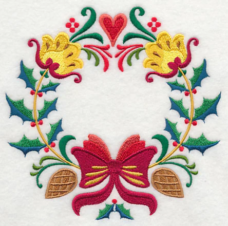 Wreathed in Christmas Holly and Bow - Image 3