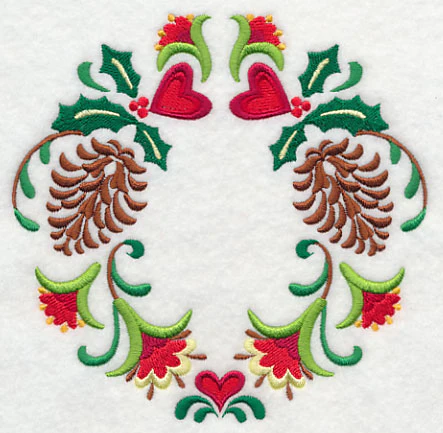 Wreathed in Christmas Pine Cones and Hearts - Image 3