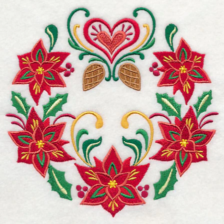 Wreathed in Christmas Poinsettias - Image 3