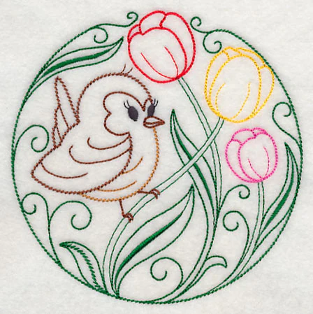 Wren and Tulips (Vintage) - Image 3
