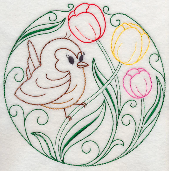 Wren and Tulips (Vintage) - Image 6
