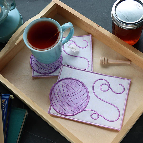 Yarn Ball Mug Rug (In-the-Hoop) - Image 10
