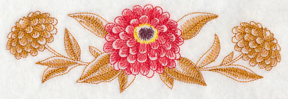 Zinnia Border (Toile) - Image 3