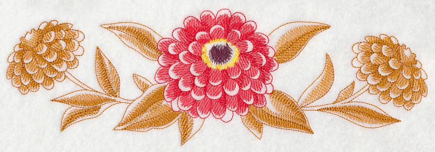 Zinnia Border (Toile) - Image 5