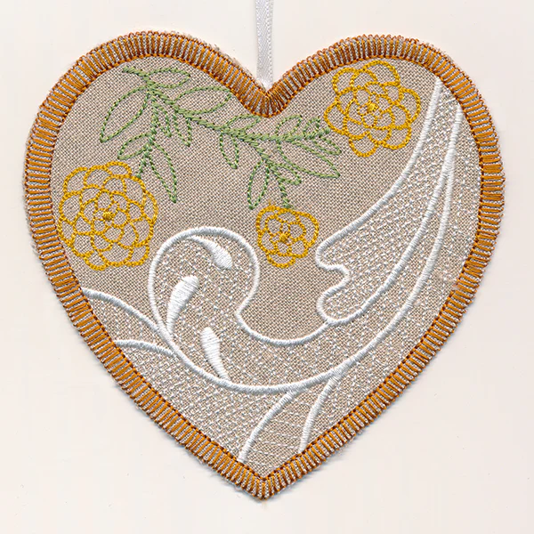 Zinnia Heart Sachet (In-the-Hoop) - Image 3